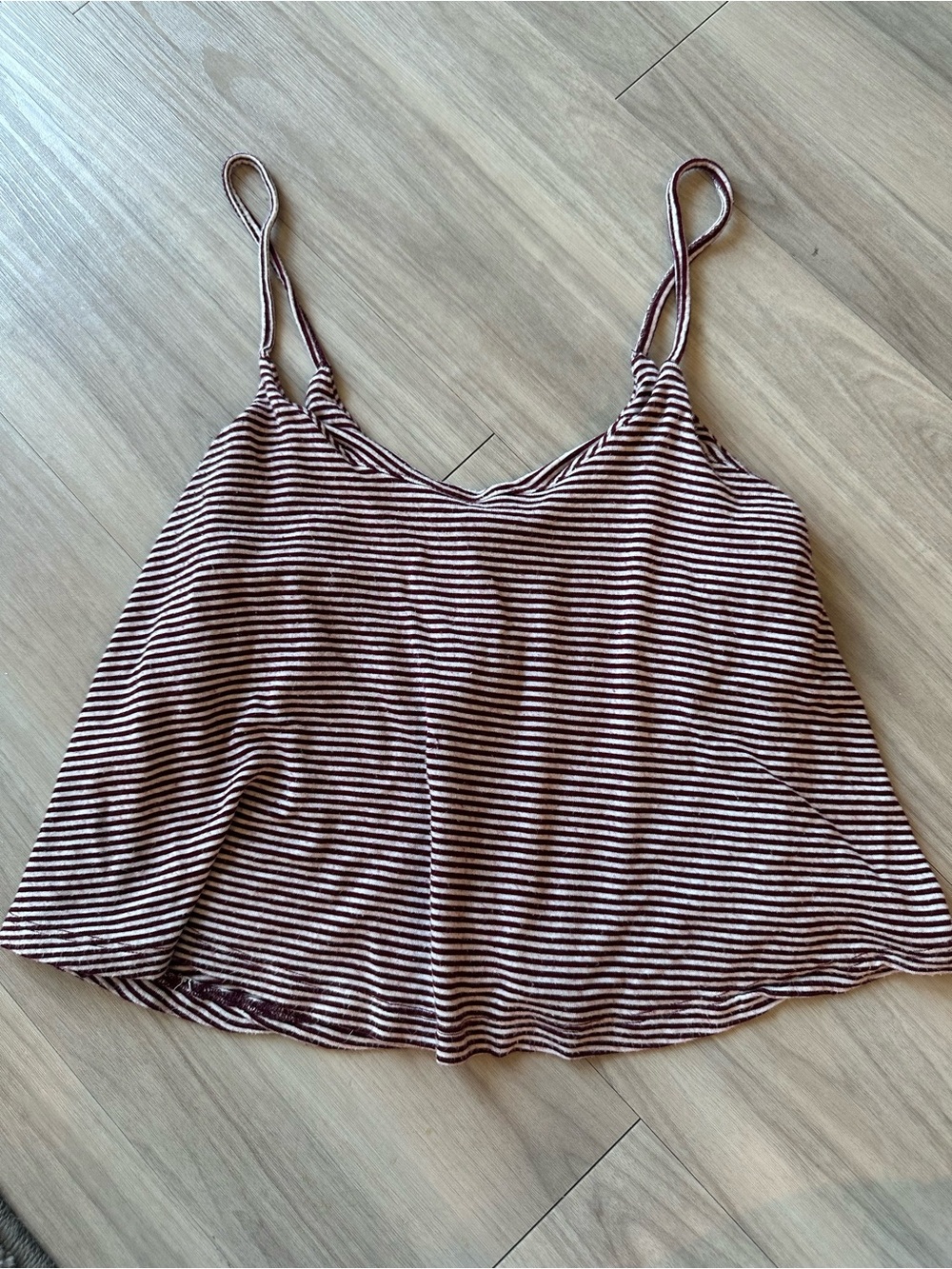 Brandy Melville Cami Tank Top Red/White Stripe Size Small